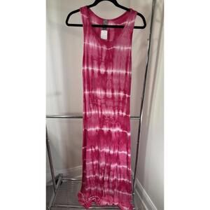 GO Couture Pink Tie-Dye Maxi Dress - XL
